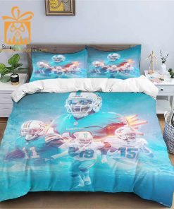 Comfortable Miami Dolphins Football Bedding Set Soft NFL Bedding Sets for Football Fans 2