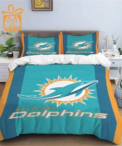 Comfortable Miami Dolphins Football Bedding Set Soft NFL Bedding Sets for Football Fans