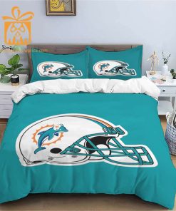 Comfortable Miami Dolphins Football Bedding Set Soft NFL Bedding Sets for Football Fans 3
