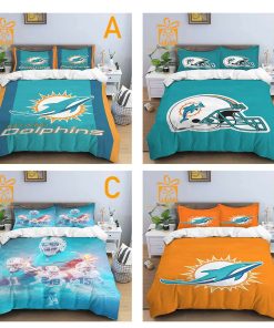 Comfortable Miami Dolphins Football Bedding Set Soft NFL Bedding Sets for Football Fans 4