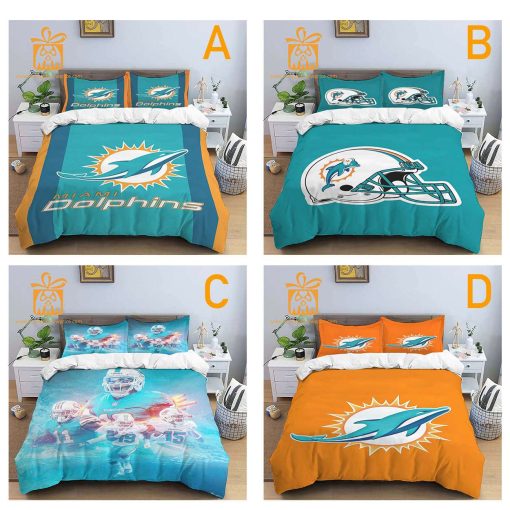 Comfortable Miami Dolphins Football Bedding Set – Soft NFL Bedding Sets for Football Fans