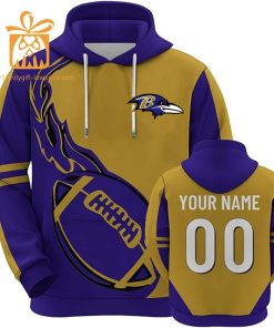 Custom Baltimore Ravens Football Jersey – Personalized 3D Name & Number Hoodies for Fans, Gift for Men Women