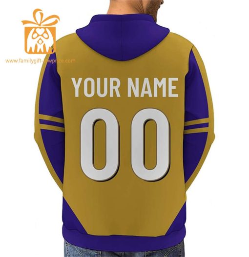 Custom Baltimore Ravens Football Jersey – Personalized 3D Name & Number Hoodies for Fans, Gift for Men Women