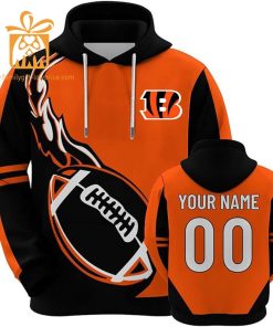Custom Cincinnati Bengals Football Jersey – Personalized 3D Name & Number Hoodies for Fans, Gift for Men Women