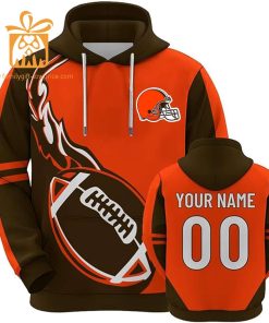 Custom Cleveland Browns Football Jersey – Personalized 3D Name & Number Hoodies for Fans, Gift for Men Women