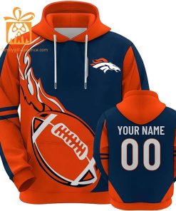 Custom Denver Broncos Football Jersey – Personalized 3D Name & Number Hoodies for Fans, Gift for Men Women