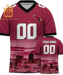 Custom Arizona Cardinals Shirt – Personalize Your Cityscape Football Jersey – Perfect Gift for Fans