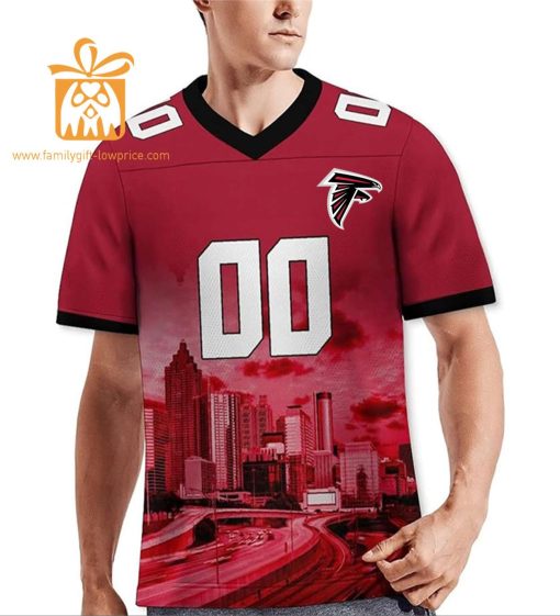 Custom Atlanta Falcons Shirt – Personalize Your Cityscape Football Jersey – Perfect Gift for Fans
