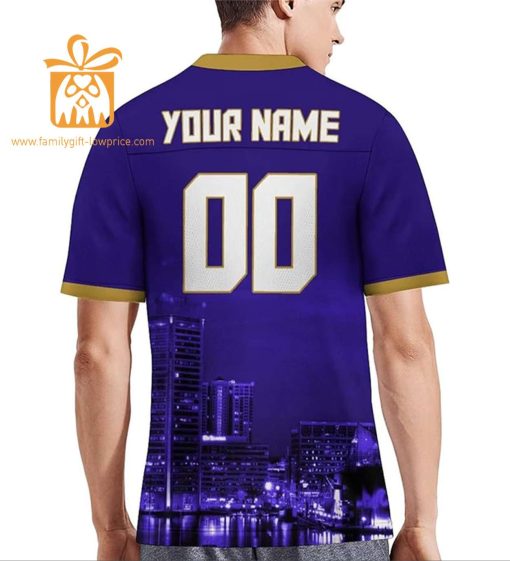 Custom Baltimore Ravens Shirt – Personalize Your Cityscape Football Jersey – Perfect Gift for Fans