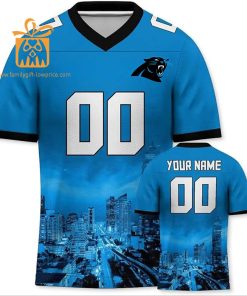 Custom Carolina Panthers Shirts – Personalize Your Cityscape Football Jersey – Perfect Gift for Fans