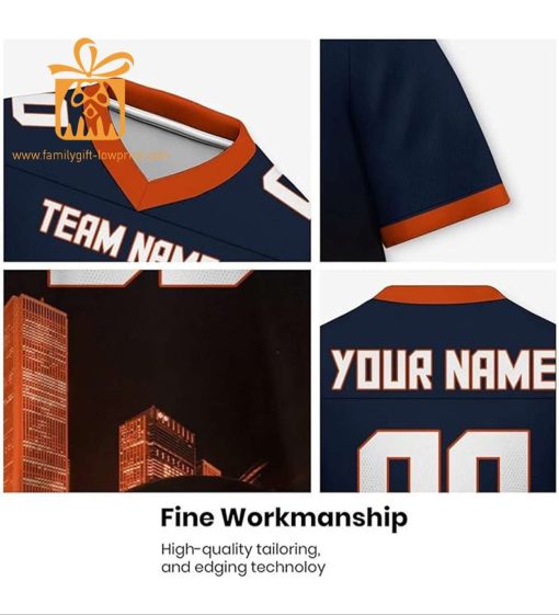 Custom Chicago Bears Shirt – Personalize Your Cityscape Football Jersey – Perfect Gift for Fans