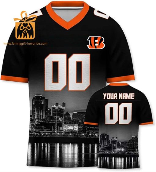 Custom Cincinnati Bengals T Shirt – Personalize Your Cityscape Football Jersey – Perfect Gift for Fans