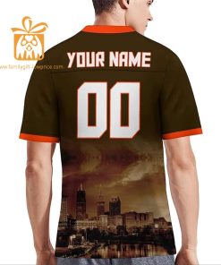 Custom Cleveland Browns T-Shirts – Personalize Your Cityscape Football Jersey – Perfect Gift for Fans 4