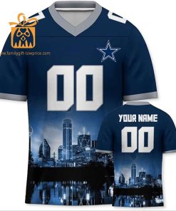 Custom Dallas Cowboys Shirts – Personalize Your Cityscape Football Jersey – Perfect Gift for Fans