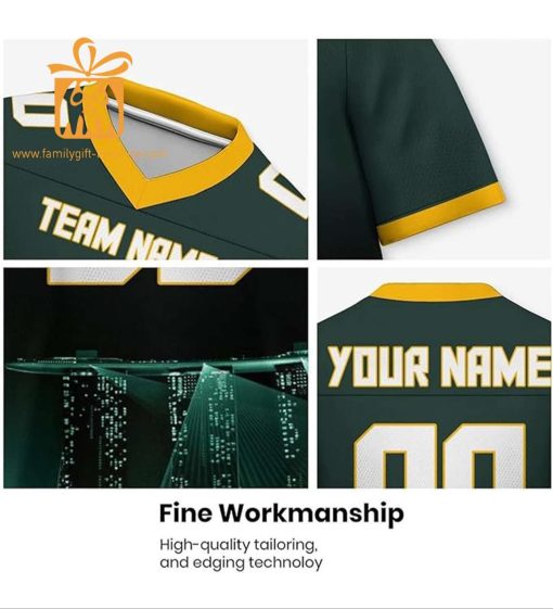 Custom Green Bay Packers Shirts – Personalize Your Cityscape Football Jersey – Perfect Gift for Fans