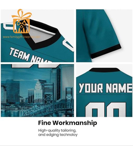 Custom Jacksonville Jaguars Shirt – Personalize Your Cityscape Football Jersey – Perfect Gift for Fans