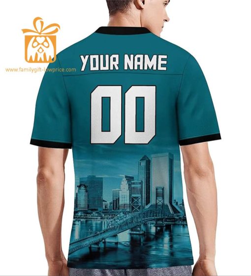 Custom Jacksonville Jaguars Shirt – Personalize Your Cityscape Football Jersey – Perfect Gift for Fans