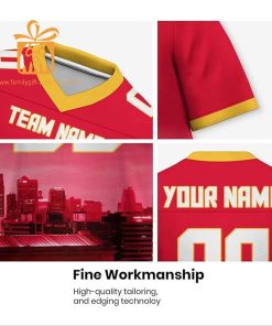 Custom Kansas City Chiefs T Shirt – Personalize Your Cityscape Football Jersey – Perfect Gift for Fans 2