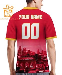Custom Kansas City Chiefs T Shirt – Personalize Your Cityscape Football Jersey – Perfect Gift for Fans 4
