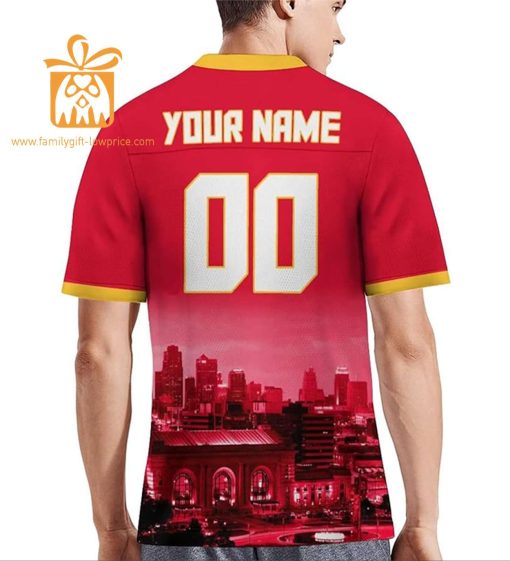 Custom Kansas City Chiefs T Shirt – Personalize Your Cityscape Football Jersey – Perfect Gift for Fans