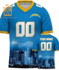 Custom Los Angeles Chargers Shirt – Personalize Your Cityscape Football Jersey – Perfect Gift for Fans