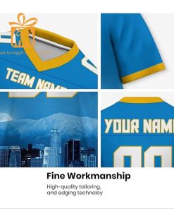 Custom Los Angeles Chargers Shirt – Personalize Your Cityscape Football Jersey – Perfect Gift for Fans 1