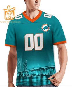 Custom Miami Dolphins Shirt – Personalize Your Cityscape Football Jersey – Perfect Gift for Fans 3