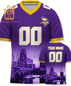 Custom Minnesota Vikings Shirts – Personalize Your Cityscape Football Jersey – Perfect Gift for Fans