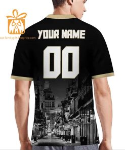 Custom Football Jersey for New Orleans Saints Fans Personalize with Your Name Number on a Cityscape Shirt Perfect Gift for Men Women