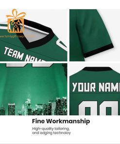 Custom Football Jersey for New York Jets Fans Personalize with Your Name Number on a Cityscape Shirt Perfect Gift for Men Women 2