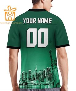 Custom Football Jersey for New York Jets Fans Personalize with Your Name Number on a Cityscape Shirt Perfect Gift for Men Women