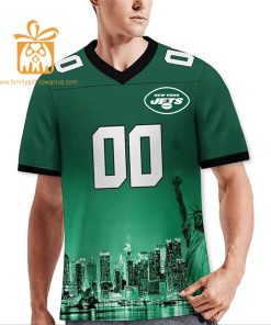 Custom Football Jersey for New York Jets Fans Personalize with Your Name Number on a Cityscape Shirt Perfect Gift for Men Women 3