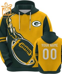 Custom Green Bay Packers Football Jersey Personalized 3D Name Number Hoodies for Fans Gift for Men Women 1