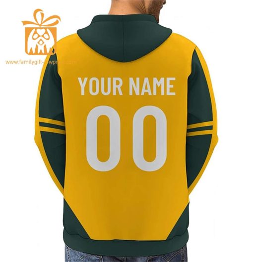 Custom Green Bay Packers Football Jersey – Personalized 3D Name & Number Hoodies for Fans, Gift for Men Women