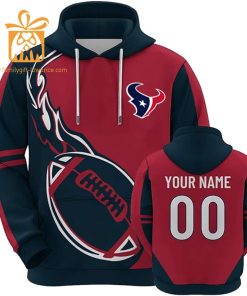 Custom Houston Texans Football Jersey Personalized 3D Name Number Hoodies for Fans Gift for Men Women 1