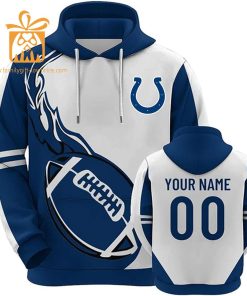 Custom Indianapolis Colts Football Jersey Personalized 3D Name Number Hoodies for Fans Gift for Men Women 1