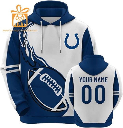 Custom Indianapolis Colts Football Jersey – Personalized 3D Name & Number Hoodies for Fans, Gift for Men Women