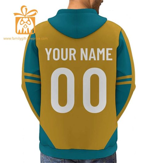 Custom Jacksonville Jaguars Football Jersey – Personalized 3D Name & Number Hoodies for Fans, Gift for Men Women