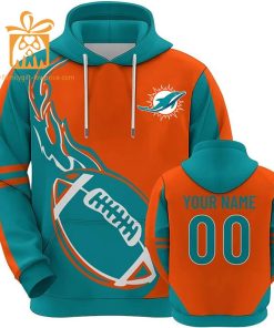 Custom Miami Dolphins Football Jersey – Personalized 3D Name & Number Hoodies for Fans, Gift for Men Women