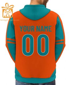 Custom Miami Dolphins Football Jersey Personalized 3D Name Number Hoodies for Fans Gift for Men Women