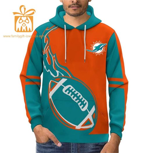 Custom Miami Dolphins Football Jersey – Personalized 3D Name & Number Hoodies for Fans, Gift for Men Women