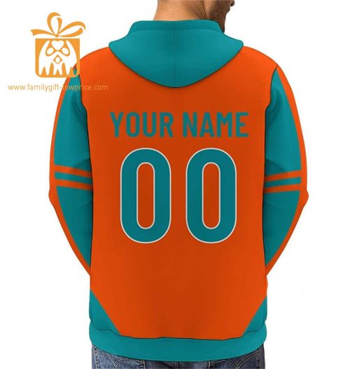 Custom Miami Dolphins Football Jersey – Personalized 3D Name & Number Hoodies for Fans, Gift for Men Women