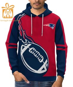 Custom New England Patriots Football Jersey Personalized 3D Name Number Hoodies for Fans Gift for Men Women 3