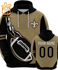 Custom New Orleans Saints Football Jersey – Personalized 3D Name & Number Hoodies for Fans, Gift for Men Women