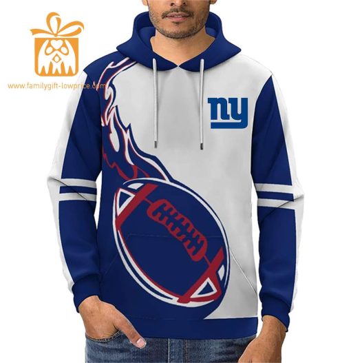 Custom New York Giants Football Jersey – Personalized 3D Name & Number Hoodies for Fans, Gift for Men Women