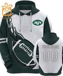 Custom New York Jets Football Jersey – Personalized 3D Name & Number Hoodies for Fans, Gift for Men Women