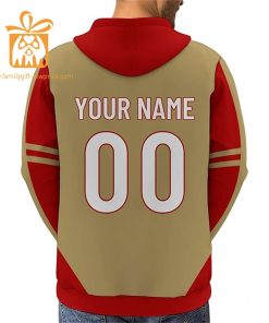 Custom San Francisco 49ers Football Jersey Personalized 3D Name Number Hoodies for Fans Gift for Men Women