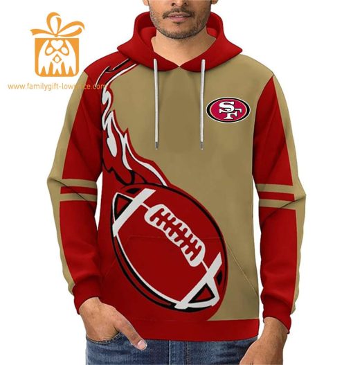 Custom San Francisco 49ers Football Jersey – Personalized 3D Name & Number Hoodies for Fans, Gift for Men Women