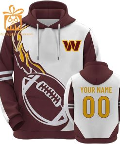 Custom Washington Commanders Football Jersey Personalized 3D Name Number Hoodies for Fans Gift for Men Women 1