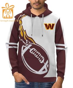 Custom Washington Commanders Football Jersey Personalized 3D Name Number Hoodies for Fans Gift for Men Women 12